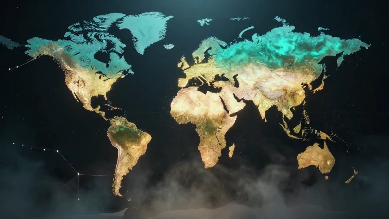 Cuáles son las perspectivas de importaciones y exportaciones en 2025 4 Visualización cinematográfica hiperrealista de finanzas globales