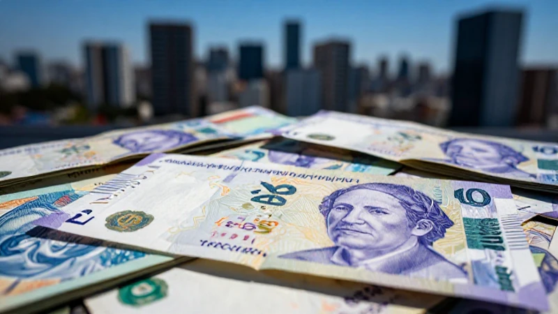 Pesos argentinos apilados, imagen impactante y llamativa
