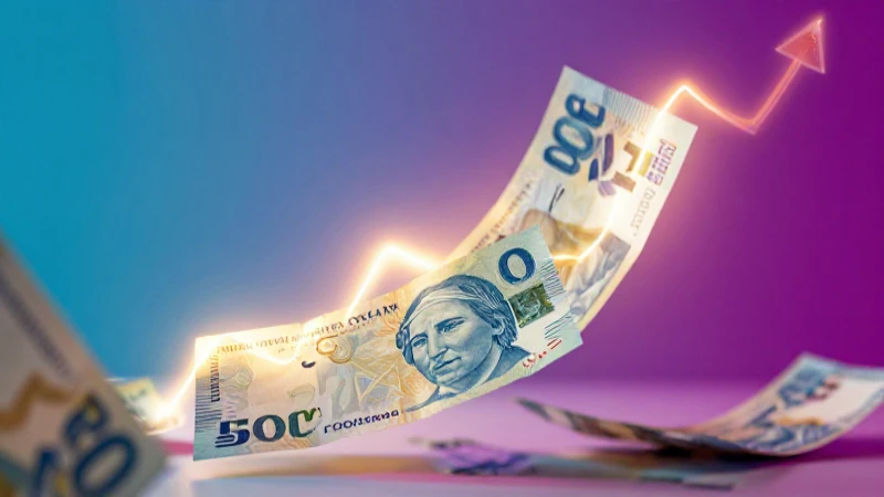 Pesos argentinos ascienden en vibrante gráfico dinámico