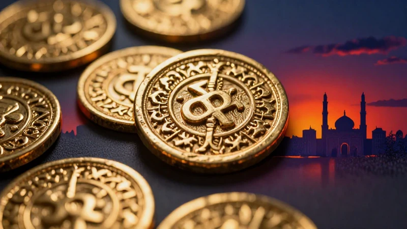 Monedas persas antiguas con iluminación cinematográfica e intensa