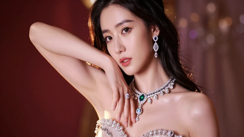 Jewelry for Prom: Trendy Styles to Shine on Your Big Night 8 Vestido y joyería deslumbrante en primer plano