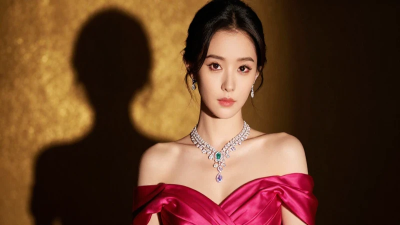 Jewelry for Prom: Trendy Styles to Shine on Your Big Night 9 Retrato glamuroso de una joven elegante y deslumbrante
