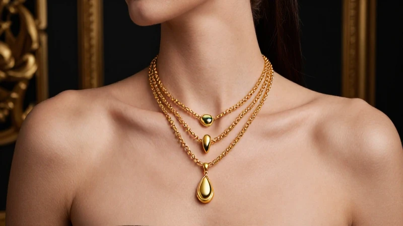 Juego de collar maya dorado elegante