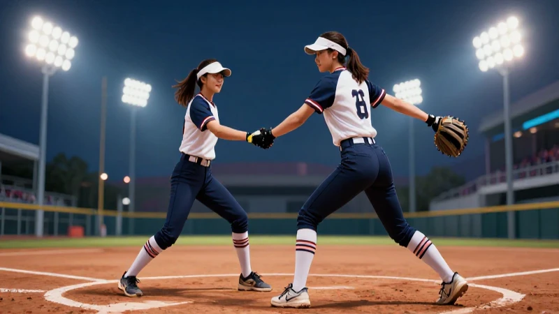 Dos jugadoras jóvenes en acción deportiva