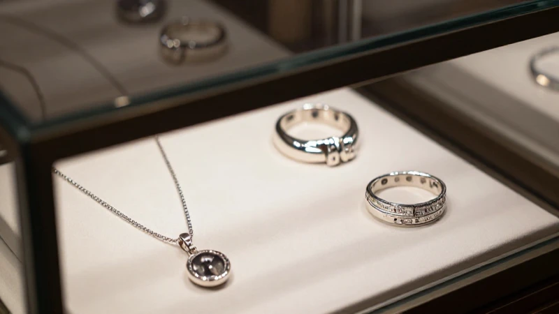 Cómo seleccionar las joyas de plata más adecuadas para ti 2 Joyería plateada expuesta con luz cinematográfica