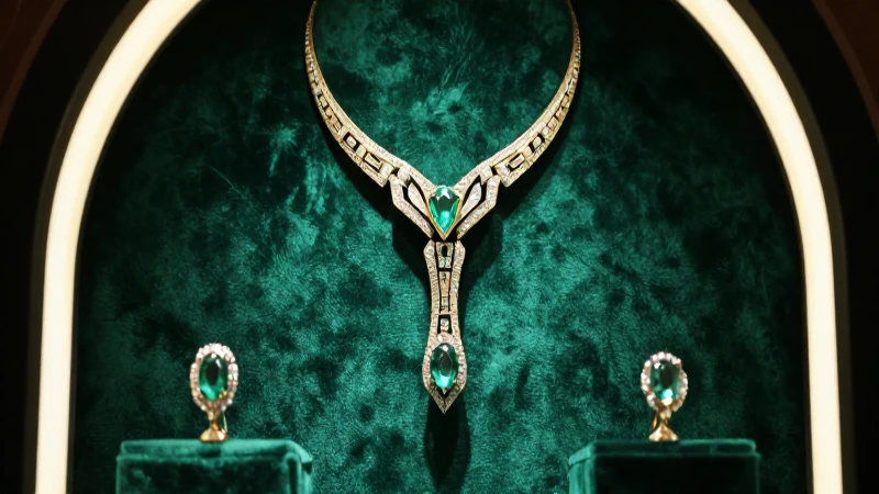 Joyería Art Deco en foco, lujo cinematográfico