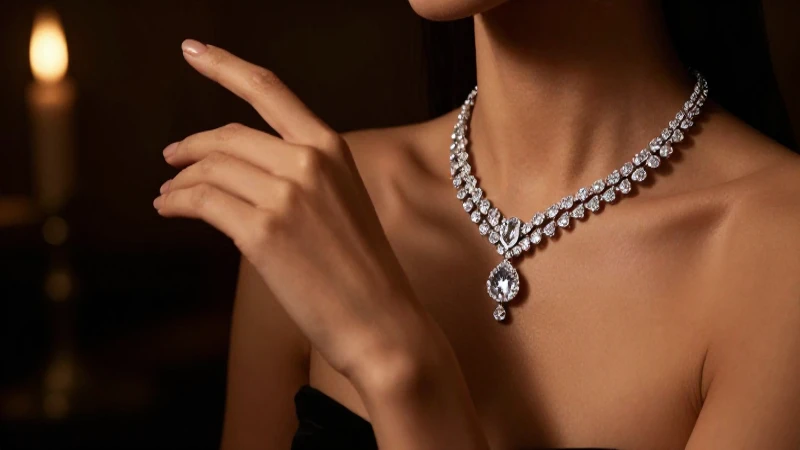 Collar de diamantes deslumbrante en estilo lujoso