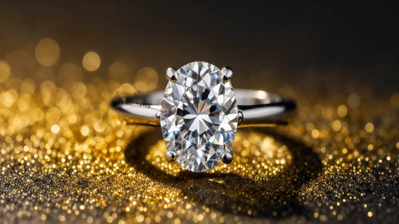 Anillo brillante con fondo dorado y dramático