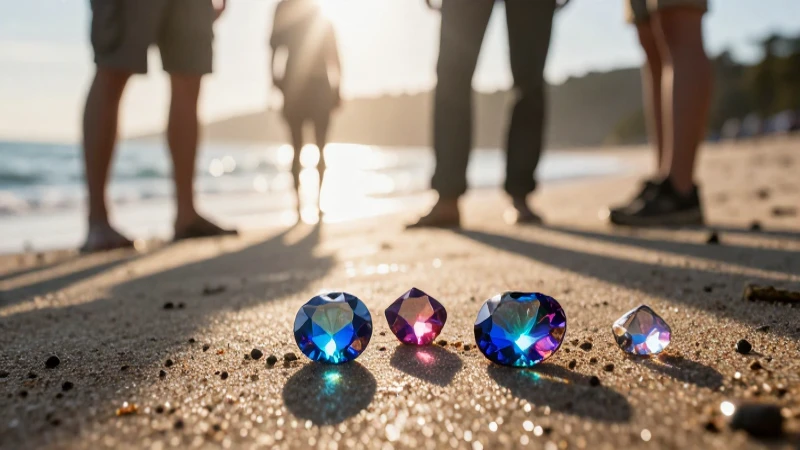 Cazadores de tesoros hallan gemas en la playa
