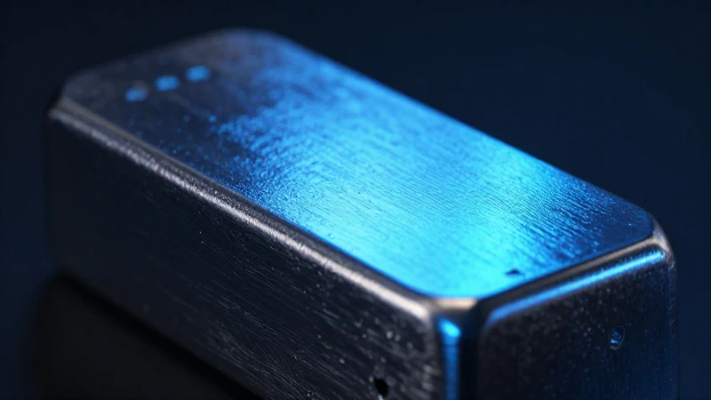 Metal pulido refleja azul brillante dramáticamente