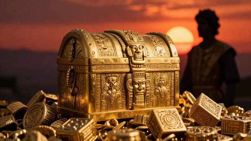 Tesoros aztecas, Cortés y atardecer dramático