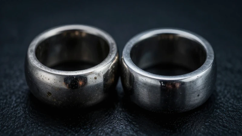 Joyas de acero inoxidable: oxidado contra pulido