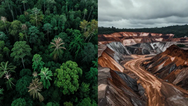 Contraste minería: naturaleza vs. devastación ambiental
