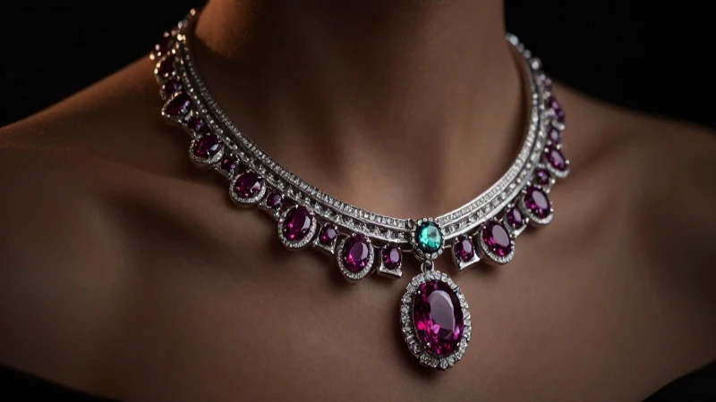 Joyería plateada elegante con rica iluminación cálida
