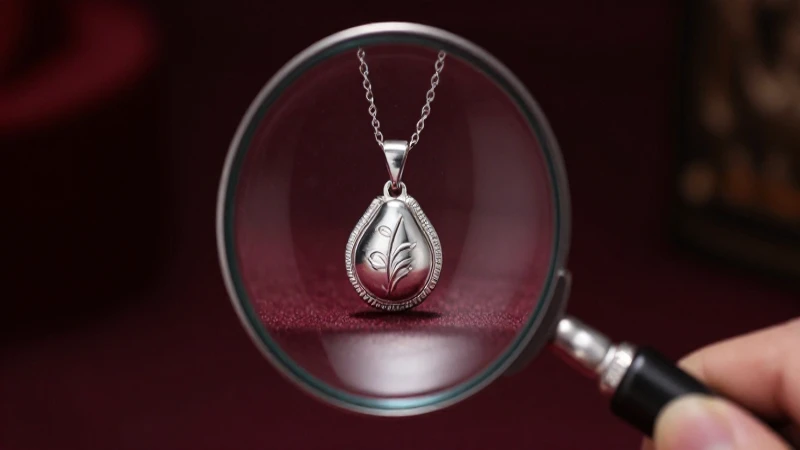 Joyería plateada, detalle dramático bajo lupa