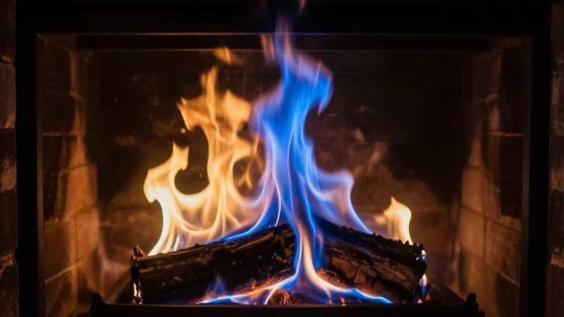 las diferencias entre la flama amarilla y la flama azul: ¿Cómo afectan a tu casa? 3 Chimenea cálida con llamas azules espectaculares