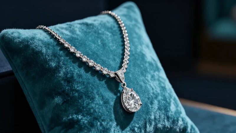 Collar de diamantes Tiffany en elegante sombra