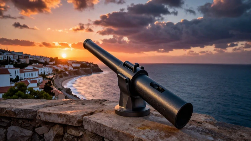 Atardecer dramático revela metal detector en costa