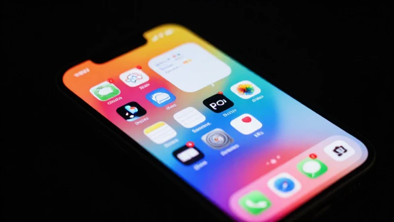 Smartphone moderno con interfaz brillante y contraste marcado