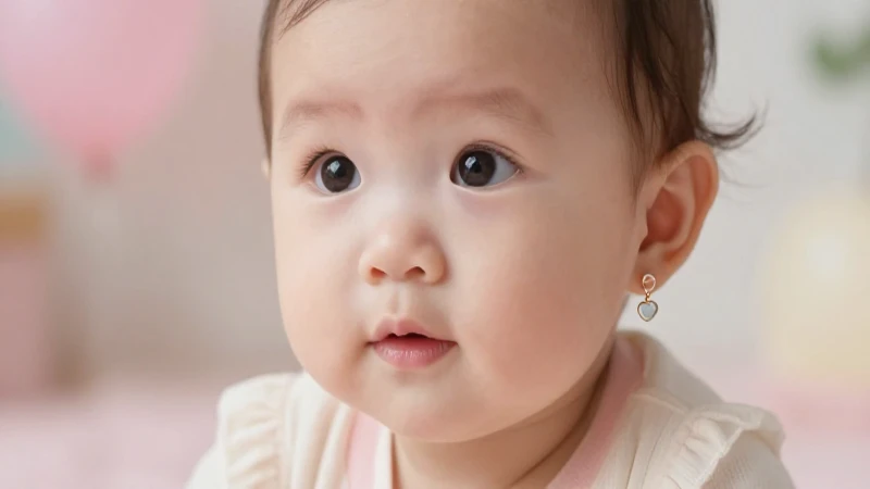 Pendientes delicados realzan el estilo infantil