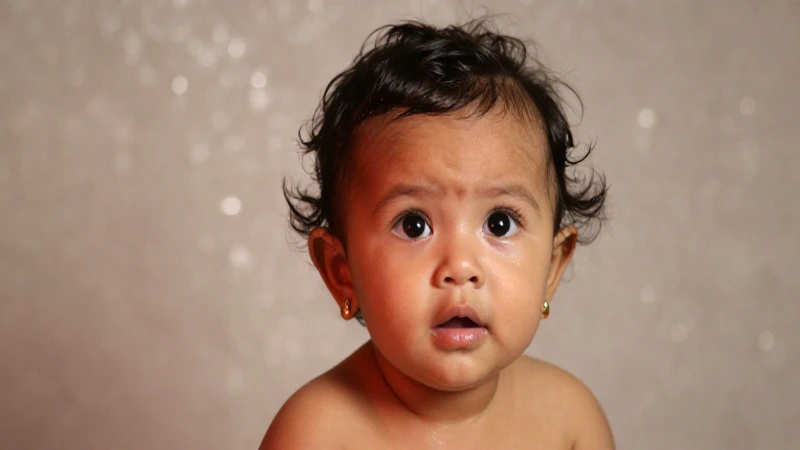 Niña con aretes dorados en foto cálida