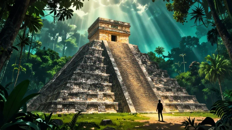 Pirámides mayas en selva: aventura épica