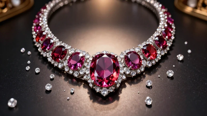 Collares lujosos con diamantes en escena cinematográfica
