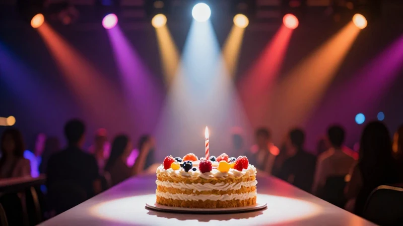 Celebración vibrante con enfoque cinematográfico y cálido