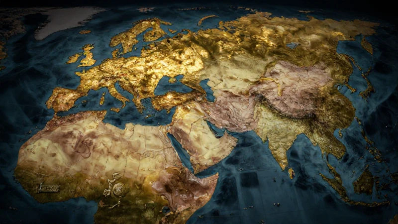 Mapa panorámico antiguo con detalles impactantes