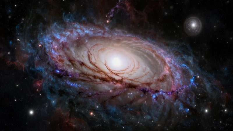 Majestuosa galaxia en exploración espacial vibrante