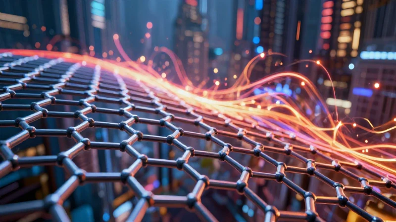 Ciudad futurista hiperrealista con energía vibrante