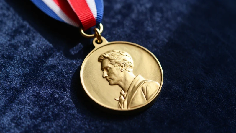 Medalla de comunión destacada con luz suave