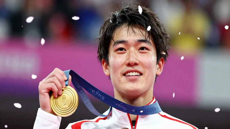 Atleta japonesa celebra el oro dramáticamente