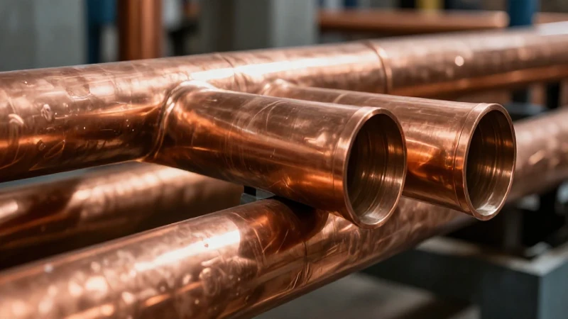 Tuberías de cobre: imagen industrial impactante