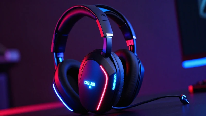 Cascos gamer futuristas con iluminación vibrante