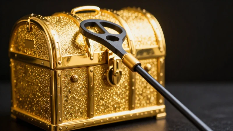 Fotografía llamativa de tesoro dorado y brillante