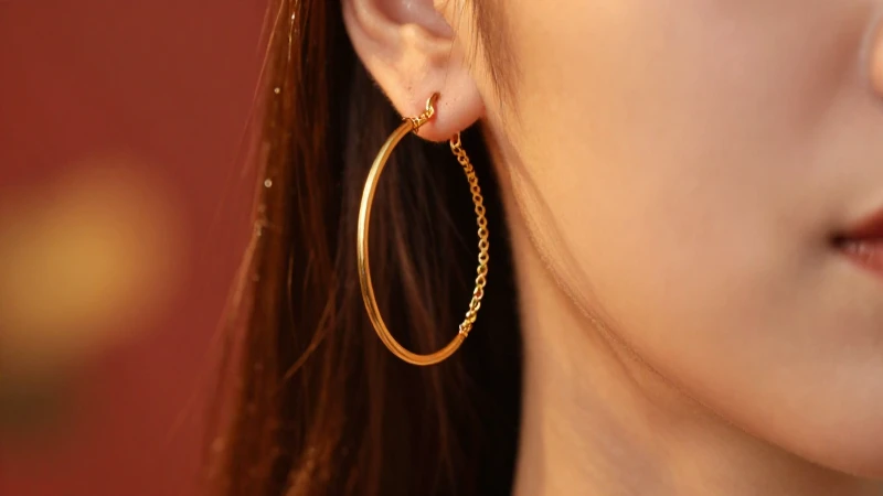 Aretes de oro: Descubre los mejores diseños en Detectando.com 4 Pendientes dorados resaltan con iluminación cálida