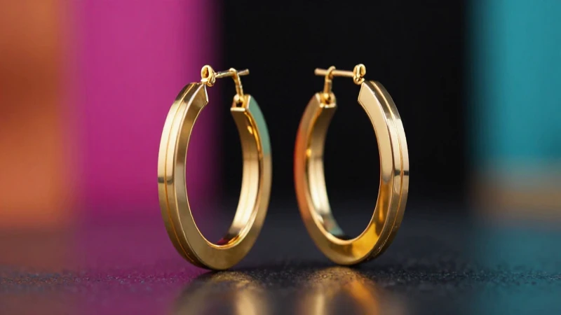 Aretes de oro: Descubre los mejores diseños en Detectando.com 2 Aretes dorados elegantes con iluminación cinematográfica