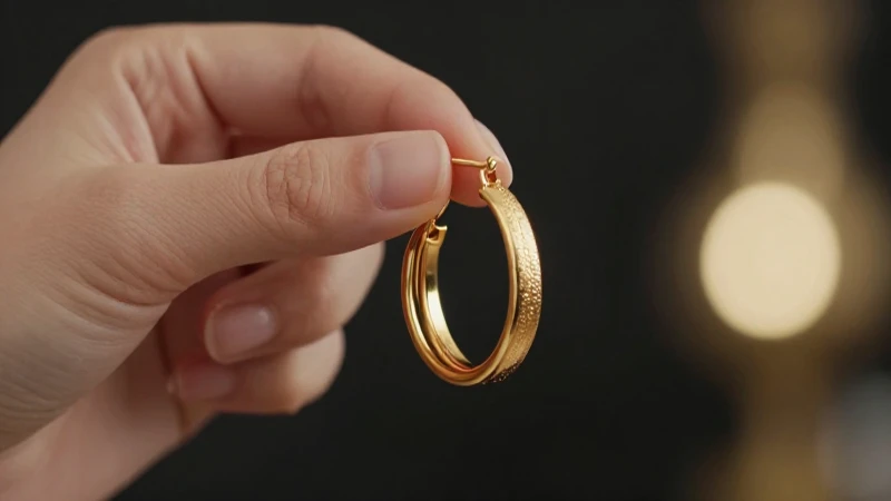 Aretes de oro: Descubre los mejores diseños en Detectando.com 3 Pendientes dorados resaltan en mano elegante