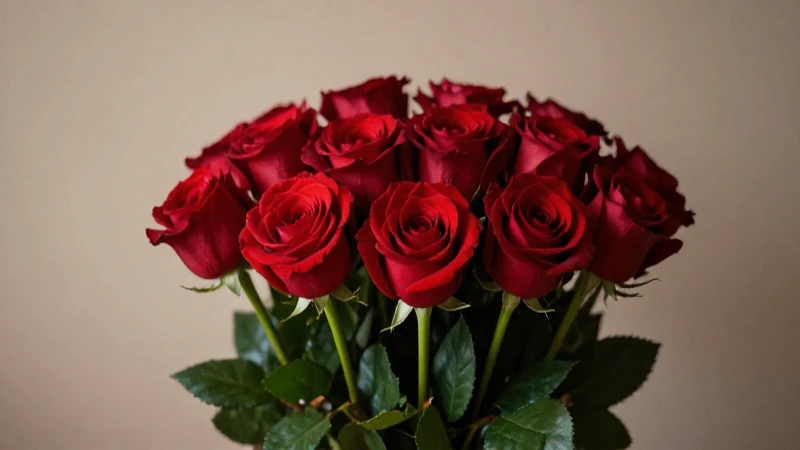 Rosas rojas vibrantes en primer plano elegante