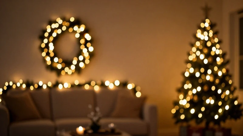 Ambiente navideño cálido y elegante