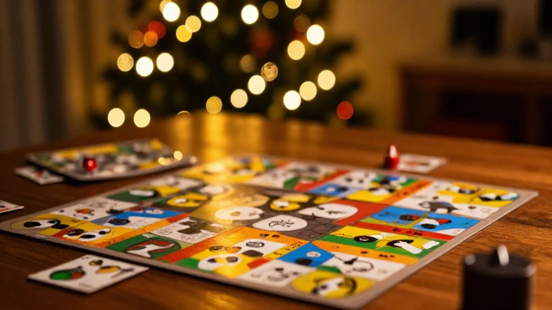 Iluminación cálida y festiva captura juegos navideños