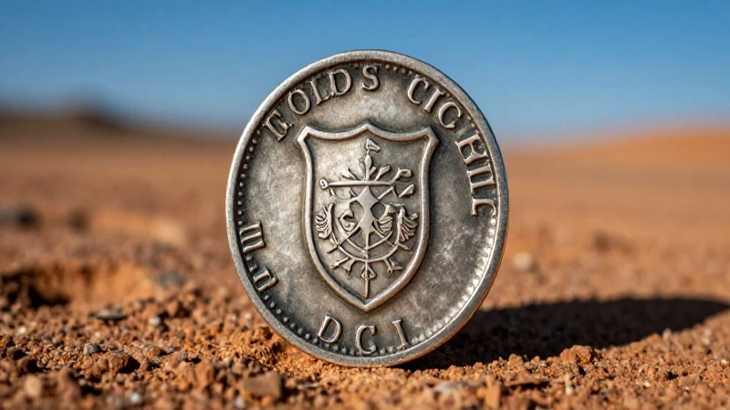 Detectar monedas de plata en el desierto de Sechura, Perú 4 Moneda castellana antigua en paisaje desértico
