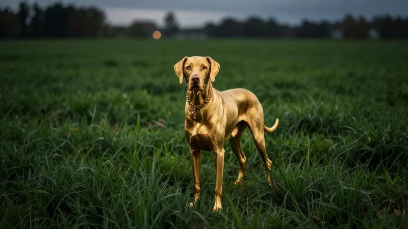 Detecta algo dorado en campo verde vibrante