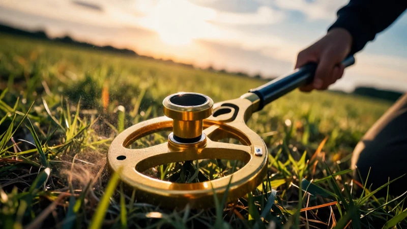 Detector de oro en campo alemán, cinematográfico
