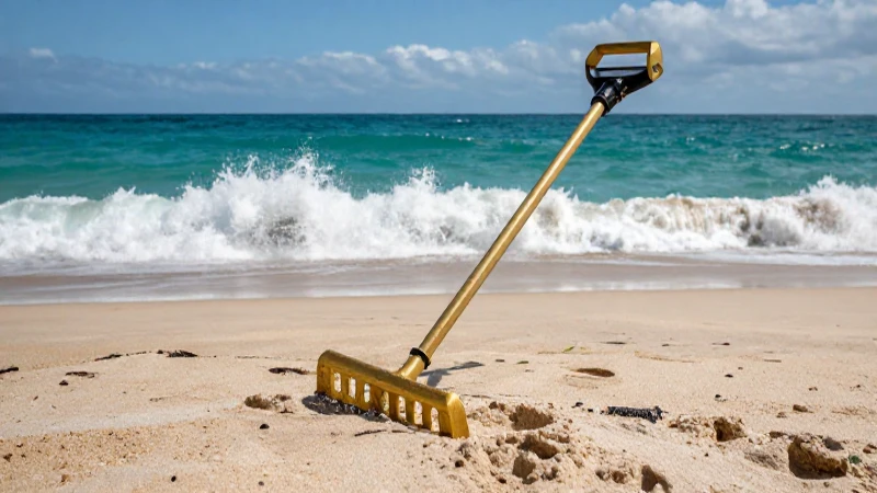 Detectan oro en la playa soleada y vibrante