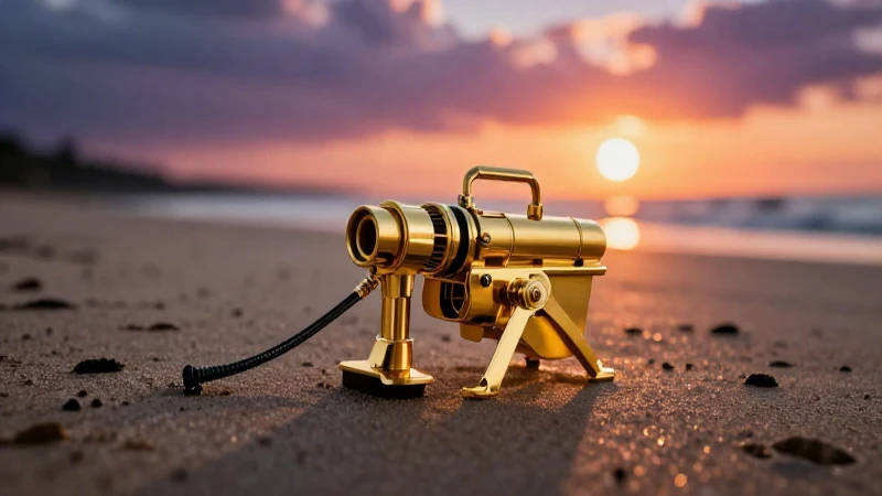Detectar oro al atardecer en la playa
