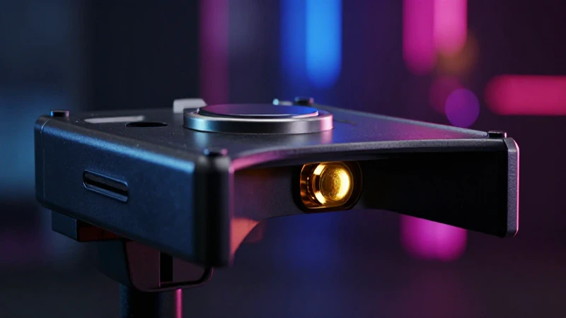 Detector metálico escanea objeto dorado futurista