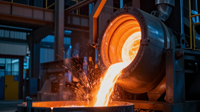 Cómo es el análisis del mercado de metales en Argentina 4 Acero fundido: imagen hiperrealista y cinematográfica