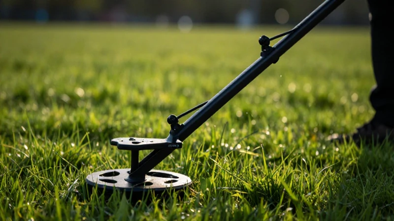 Detectado metal en pradera vibrante y cinematográfica